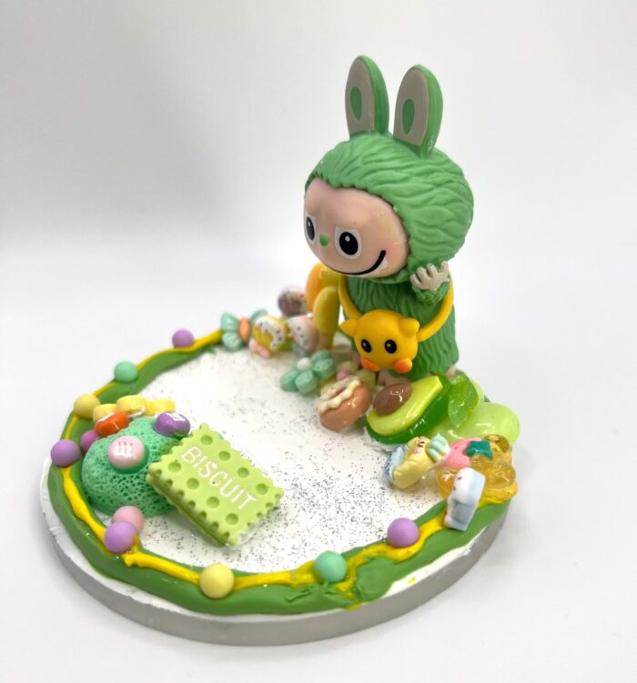 Popmart Green Labubu Phone Stand For Desk - Image 3