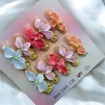 3D Colorful Flower Coffin Nails