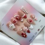 Almond Shaped Hand Carved 3D Flowrs