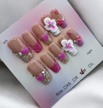 Beautiful 2.5 Pink French Tips Nails