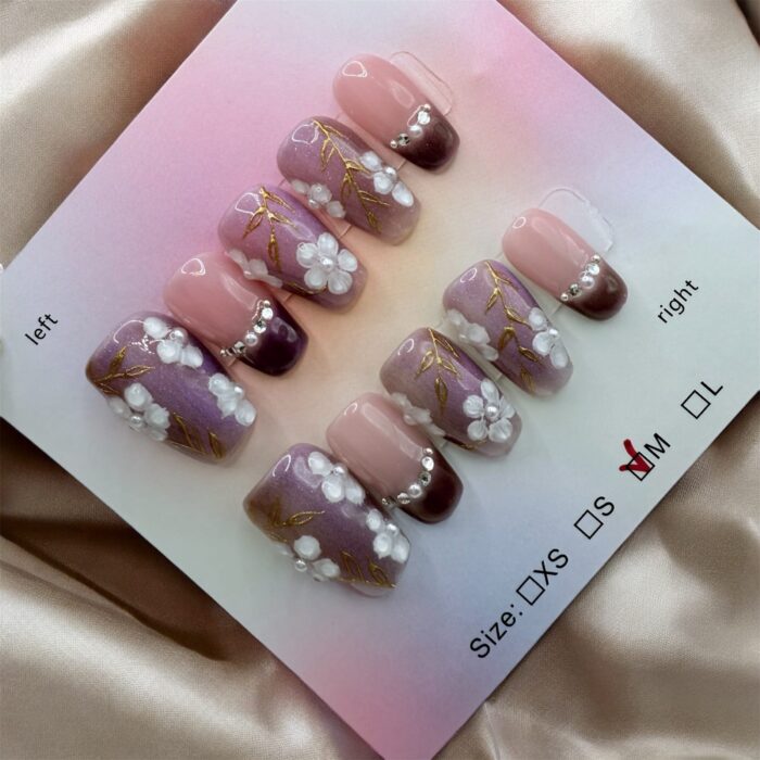 Handmade Purple Coffin Nails - Image 1