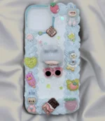 IPhone 15 Labubu and Blue Cream Glue Cover