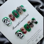 Spooky Halloween Nails With An Angel Charm