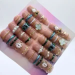 Luxury Bangle Press-On Nails | 4cm Square Reusable Jewelry Nail Set