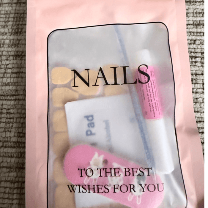 Pink Orange Coffin Press On Nails – Stunning Matte 3D Set - Image 6