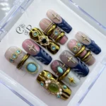 Luxury Gothic Baroque Press On Nails | 3cm Square