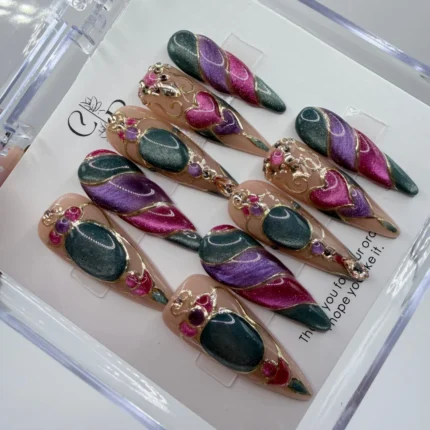 Luxury Custom Geometric Press On Nails