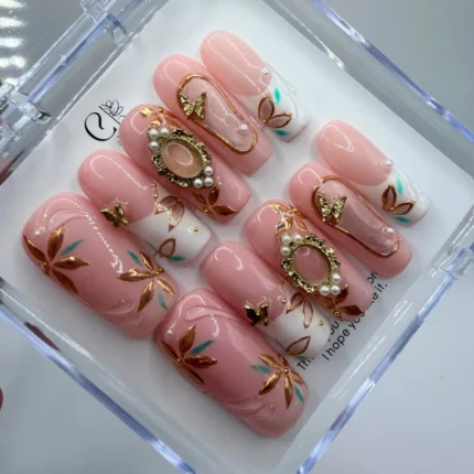 Luxury 3cm Square Press On Nails – Ornate